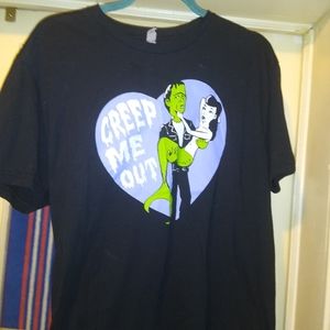 Cute rockabilly Psychobilly pinup mens tee size L